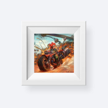 Guardians White Framed Print